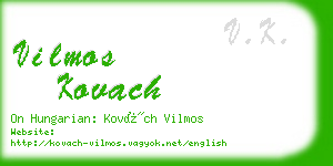 vilmos kovach business card